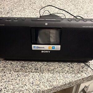 Sony Black Dream Machine Radio with Bluetooth